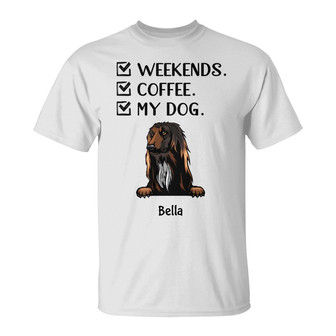 Personalized Weekends Coffee Dogs T Shirt - Thegiftio UK