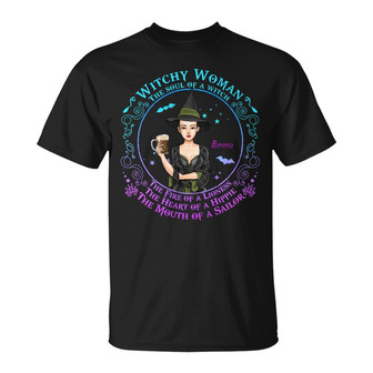 Personalized Witch Fall Halloween T Shirt - Thegiftio UK