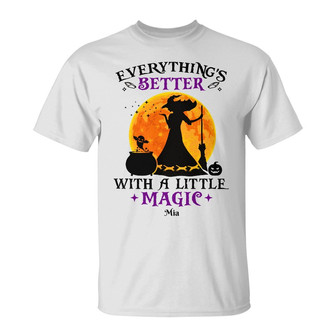 Personalized Witch Magic Fall Halloween T Shirt - Thegiftio UK