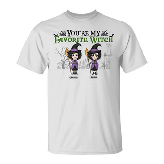 Personalized Witches Friends Fall Halloween T Shirt - Thegiftio UK