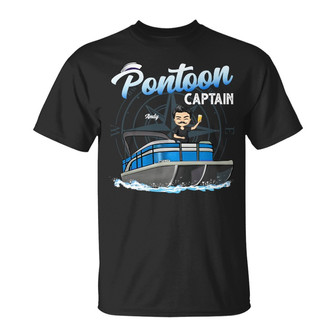 Pontoon Captain Personalized T-Shirt - Gift for Travelers - Thegiftio UK