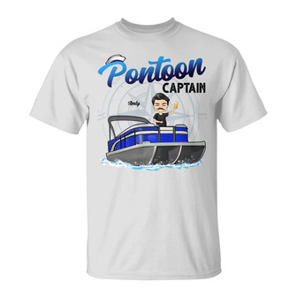 Pontoon Captain Personalized T-Shirt - Gift for Travelers - Thegiftio UK