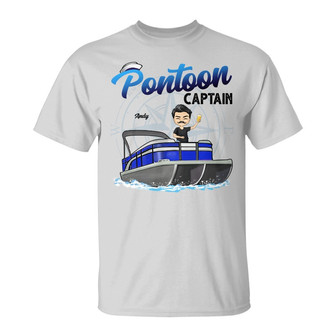 Pontoon Captain Personalized T-Shirt - Gift for Travelers - Thegiftio UK
