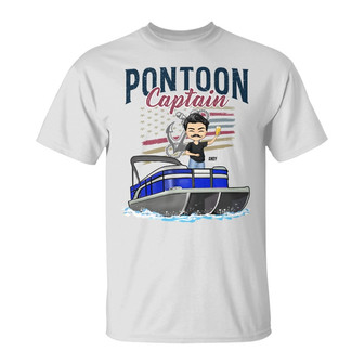 Pontoon Captain Stars & Stripes Custom T-Shirt - Thegiftio UK