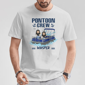 Pontoon Crew Personalized T-Shirt - Gift for Besties - Thegiftio UK