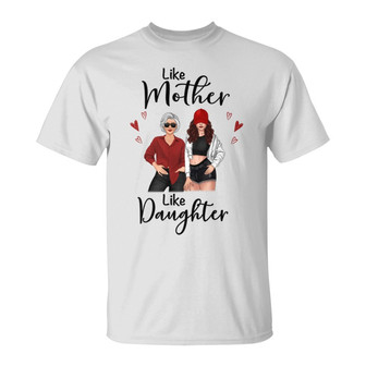 Posing Mother And Daughter Custom T-Shirt - Gift for Mom - Thegiftio UK