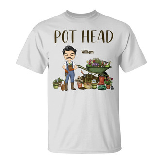 Pot Head Personalized T-Shirt - Gift for Garden Lovers - Thegiftio UK