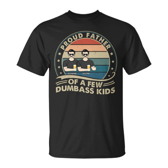 Proud Father Of A Few Retro Custom T-Shirt - Gift for Dad - Thegiftio UK