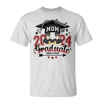 Proud Mom Of A Graduate Custom T-Shirt - Gift For Mother - Thegiftio UK
