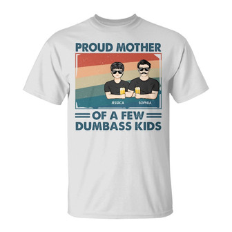 Proud Mother Of A Few Adult Kids Custom T-Shirt - For Mom - Thegiftio UK