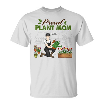Proud Plant Mom Personalized T-Shirt - Garden Lovers Gift - Thegiftio UK