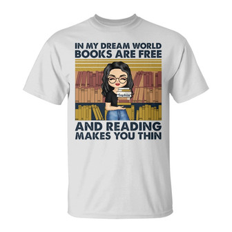 Reading Makes You Thin Chibi Custom T-Shirt - Thegiftio UK