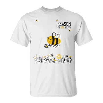 Reasons Bee Happy Personalized T-Shirt - Gift for Mom - Thegiftio UK