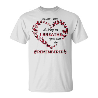 Red Plaid Butterflies Heart Personalized T-Shirt - Gift - Thegiftio UK
