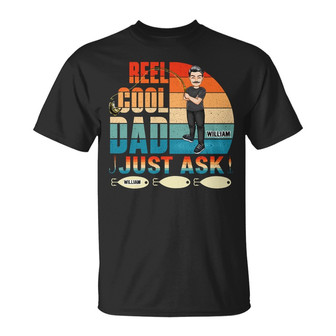 Reel Cool Dad Reel Great Dad Custom T-Shirt - Birthday Gift - Thegiftio UK