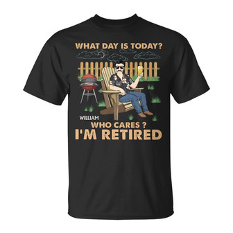 Retro What Day Is Today Who Cares Custom T-Shirt - Gift - Thegiftio UK