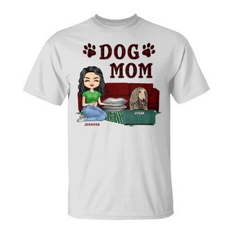 Rockin' The Dog Mom Life Custom T-Shirt - Gift for Dog Moms - Thegiftio UK