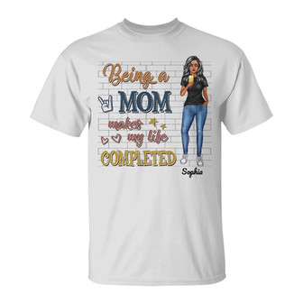 Rockin The Mom Life Custom T-Shirt - Gift for Mother - Thegiftio UK