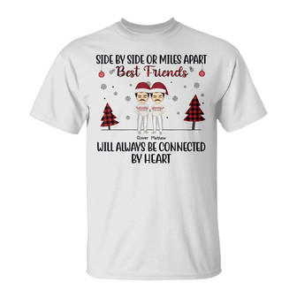 Side By Side Or Miles Apart Personalized Sweatshirt - Gift - Thegiftio UK