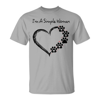 Simple Woman Dog Paw Personalized T-Shirt - Gift for Dog Mom - Thegiftio UK