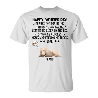 Sleeping Dog Thanks For Loving Me Custom T-Shirt - Thegiftio UK