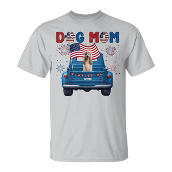 Stars & Stripes Dog Mom Custom T Shirt - Gift for Dog Lovers - Thegiftio UK
