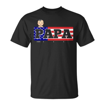 Stars And Stripes Title Box Custom T-Shirt - Gift for Dad - Thegiftio UK