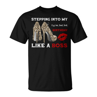 Stepping Into My Birthday Custom T-Shirt - Birthday Gift - Thegiftio UK
