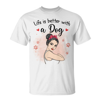 Strong Woman Dog Mom Personalized T-Shirt - Gift for Mom - Thegiftio UK