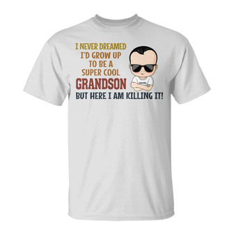 Super Grandson Custom T-Shirt - Gift for Grandkids - Thegiftio UK