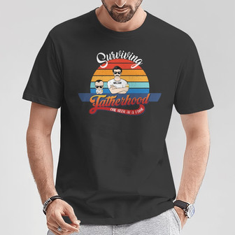 Surviving Fatherhood One Beer Custom T-Shirt - Gift for Dad - Thegiftio UK