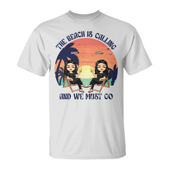 The Beach Is Calling Custom T-Shirt - Gift for Bestie - Thegiftio UK