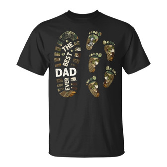 The Best Dad Grandpa Ever Footprints Custom T-Shirt - Gift - Thegiftio UK