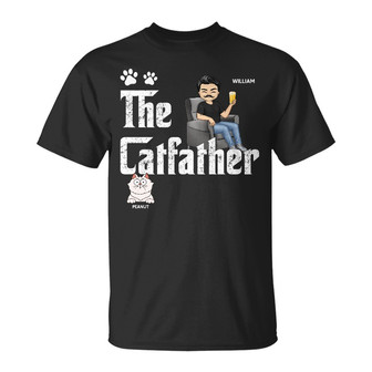 The Cat Father Personalized T-Shirt - Gift for Cat Lovers - Thegiftio UK