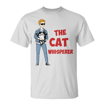 The Cat Whisperer Man Custom T-Shirt - Gift for Cat Lovers - Thegiftio UK