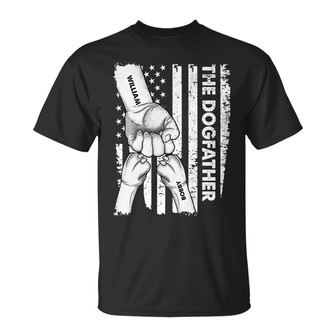 The Dogfather Hand Line Sketch Custom T-Shirt - Dog Dad Gift - Thegiftio UK