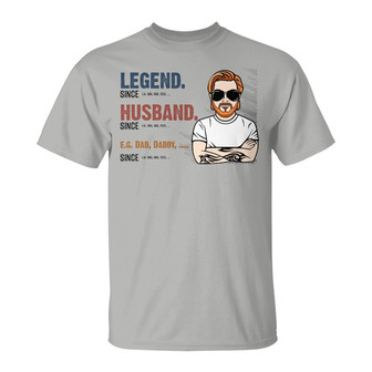 The Legend Dad Young Man Custom T-Shirt - Gift for Dad - Thegiftio UK