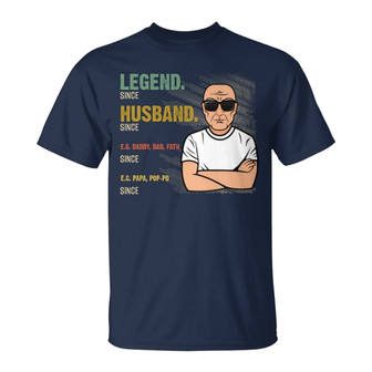 The Legend Grandpa Old Man Custom T-Shirt - Birthday Gift - Thegiftio UK