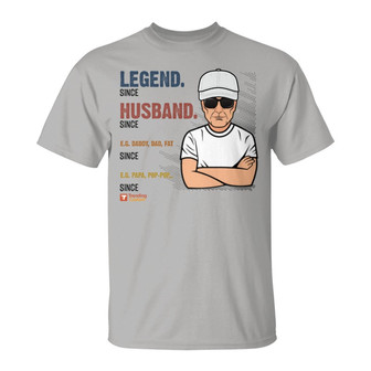 The Legend Grandpa Old Man Custom T-Shirt - Birthday Gift - Thegiftio UK