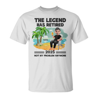The Legend Has Retired Vintage Cartoon Custom T Shirt - Thegiftio UK