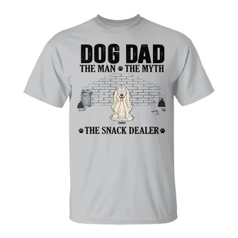 The Man The Myth The Snack Dealer Custom T-Shirt - Dog Dad - Thegiftio UK