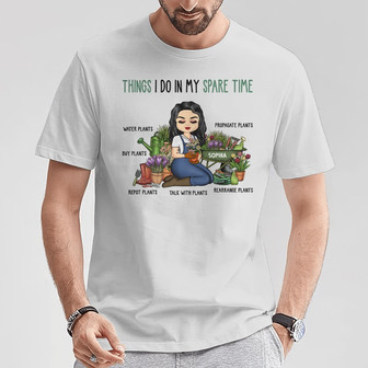 Things I Do In My Spare Time Personalized T-Shirt - Thegiftio UK