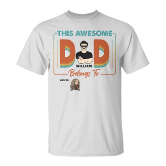 This Awesome Dad Personalized T-Shirt - Gift for Dog Dad - Thegiftio UK