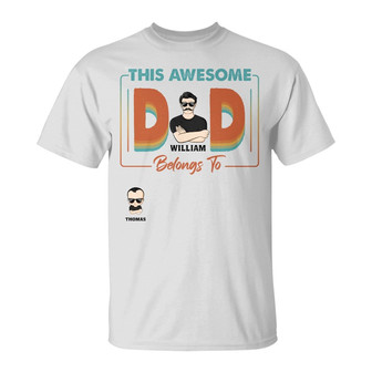 This Awesome Dad Personalized T-Shirt - Gift for Father - Thegiftio UK