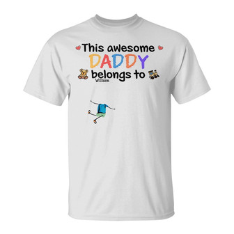 This Awesome Daddy Mommy Grandpa Custom T-Shirt - Dad Gift - Thegiftio UK