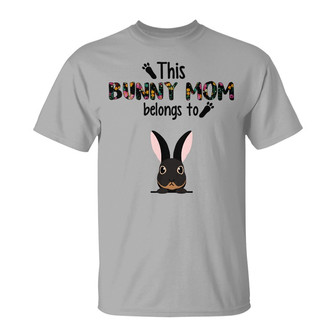 This Bunny Mom Belongs to Peeking Rabbits Custom T-Shirt - Thegiftio UK