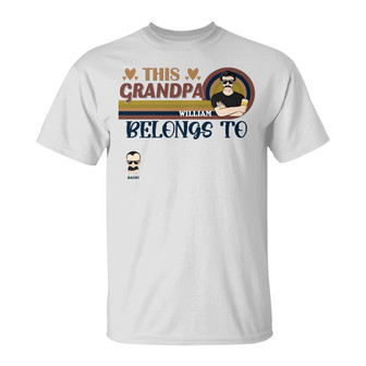 This Grandpa Belongs Custom T-Shirt - Gift for Grandpa - Thegiftio UK
