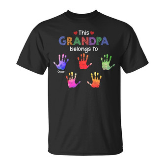 This Grandpa Daddy Belongs To Custom T-Shirt - Gift for Dad - Thegiftio UK