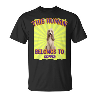 This Human Belongs To 3D Effect Dog Custom T Shirt - Gift - Thegiftio UK
