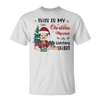 This Is My Christmas Movie Watching Shirt Custom T-Shirt - Thegiftio UK